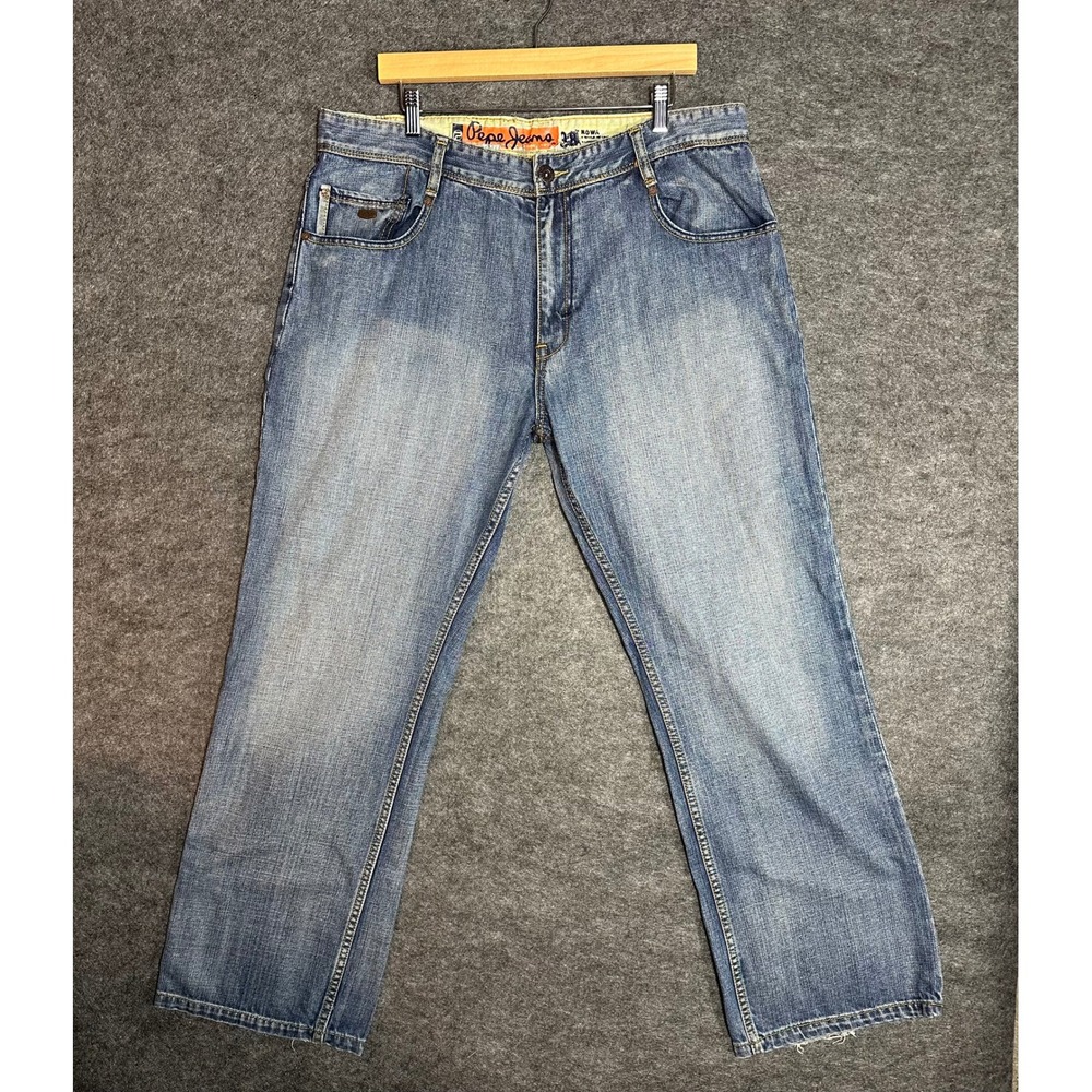 RARE‎ Pepe Jeans London Men's Rowan Loose Fit Blue Denim Jeans Size 38